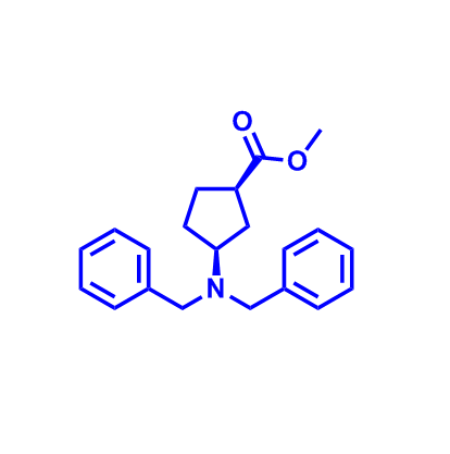 (1R,3S)-methyl 3-(dibenzylamino)cyclopentanecarboxylate,(1R,3S)-methyl 3-(dibenzylamino)cyclopentanecarboxylate