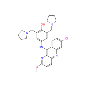 磷酸咯萘啶,Pyronaridine