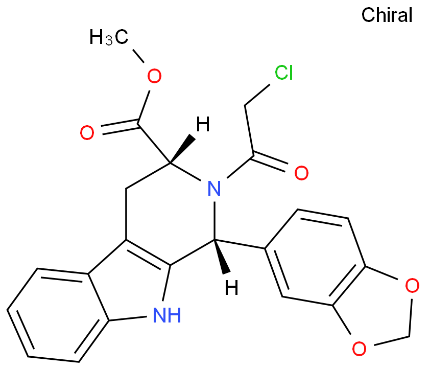 (1R,3R)-1-(1,3-苯并二氧戊环-5-基)-2-(氯乙酰基)-2,3,4,9-四氢-1H-吡啶并[3,4-B]吲哚-3-羧酸甲酯,(1R,3R)-METHYL-1,2,3,4-TETRAHYDRO-2-CHLOROACETYL-1-(3,4-METHYLENEDIOXYPHENYL)-9H-PYRIDO[3,4-B]INDOLE-3-CARBOXYLATE