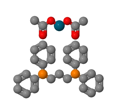 1,3-双(二苯基膦)丙烷醋酸钯,Diacetato 1,3-bis(diphenyl phosphino) propane palladium (II) Coupling reactions. Carbonylation. Solubility: S. acetic acid, chloroform, methanol sl.s acetone, v.sl.s toluene