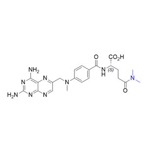 甲氨蝶呤雜質(zhì)14,2-(4-{[(2,4-Diaminopteridin-6-yl)methyl](methyl)amino}benzamido)-5-(di- methylamino)-5-oxopentanoic acid.