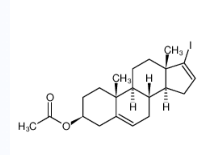 17-碘雄甾-5,16-二烯-3beta-醇乙酸酯,[(3S,8R,9S,10R,13S,14S)-17-iodo-10,13-dimethyl-2,3,4,7,8,9,11,12,14,15-decahydro-1H-cyclopenta[a]phenanthren-3-yl] acetate