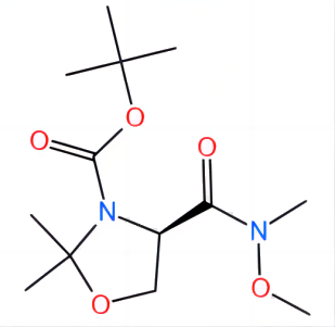 (R)-4-(甲氧基(甲基)酰胺基)-2,2-二甲基恶唑啉-3-叔丁酯,(R)-tert-Butyl 4-(methoxy(methyl)carbamoyl)-2,2-dimethyloxazolidine-3-carboxylate