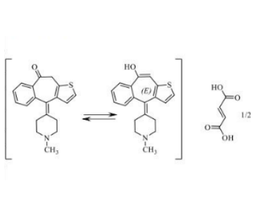 酮替芬EP雜質(zhì)F,Ketotifen EP Impurity F Hemifumarate (Mixture of Enol and Ketone)