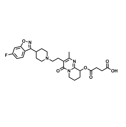 4-（（3-（2-（4-（6-氟苯并[d]异恶唑-3-基）哌啶-1-基）乙基] -2-甲基-4-氧-6,7,8,9- 四氢-4H-吡啶并[1,2-a]嘧啶-9-基）氧基）-4-氧代丁酸,4-((3-(2-(4-(6-fluorobenzo[d]isoxazol-3-yl)piperidin-1-yl)ethyl)-2-methyl-4-oxo-6,7,8,9-tetrahydro-4H-pyrido[1,2-a]pyrimidin-9-yl)oxy)-4-oxobutanoic acid