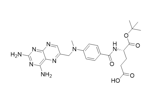 (S)-5-(tert-butoxy)-4-(4-(((2,4-diaminopteridin-6-yl)methyl)(methyl)amino)benzamido)-5-oxopentanoic acid,Methotrexate α-tert-Butyl Ester