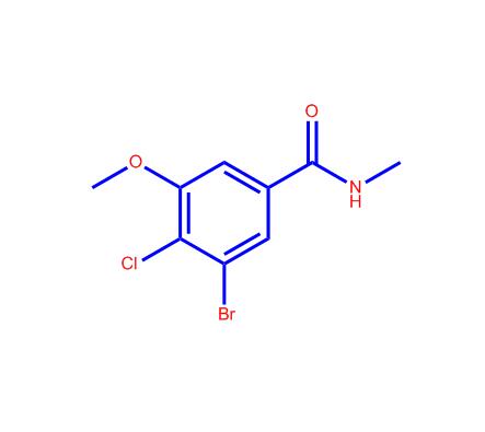 3-溴-4-氯-5-甲氧基-N-甲基苯甲酰胺,3-Bromo-4-chloro-5-methoxy-N-methylbenzamide