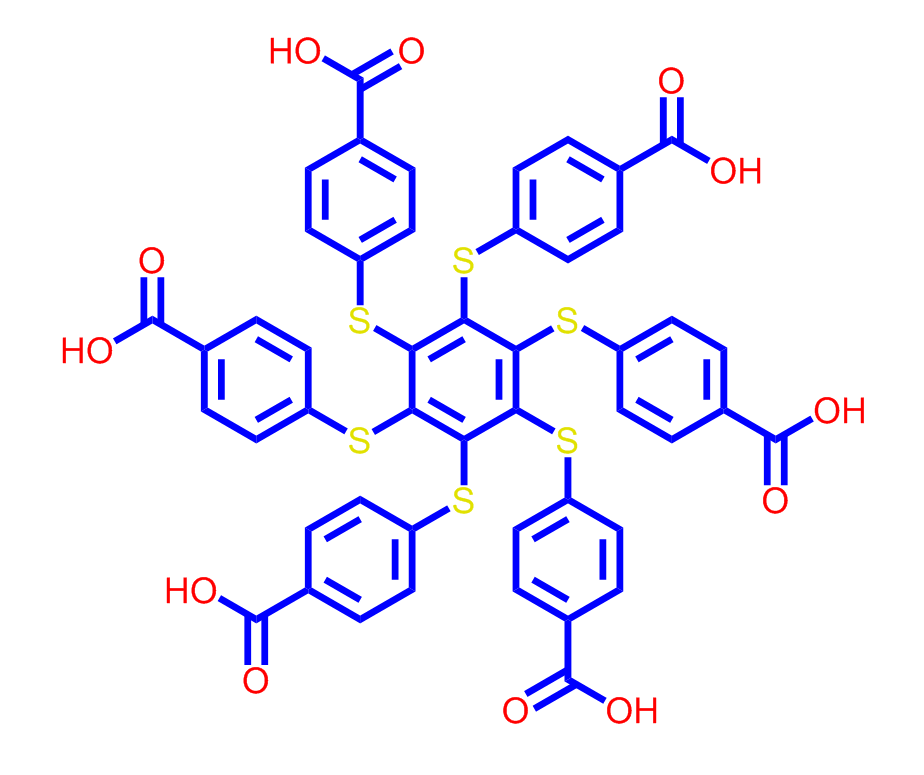 Benzoic acid, 4,4',4'',4''',4'''',4'''''-[1,2,3,4,5,6-benzenehexaylhexakis(thio)]hexakis-,Benzoic acid, 4,4',4'',4''',4'''',4'''''-[1,2,3,4,5,6-benzenehexaylhexakis(thio)]hexakis-