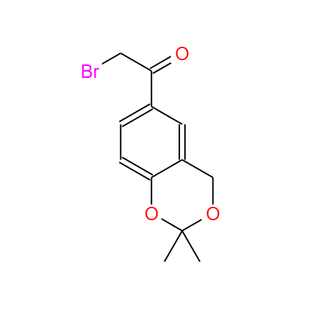 6-溴乙酰基-2,2-二甲基-4H-苯并[1,3]二恶英,Ethanone, 2-bromo-1-(2,2-dimethyl-4H-1,3-benzodioxin-6-yl)-