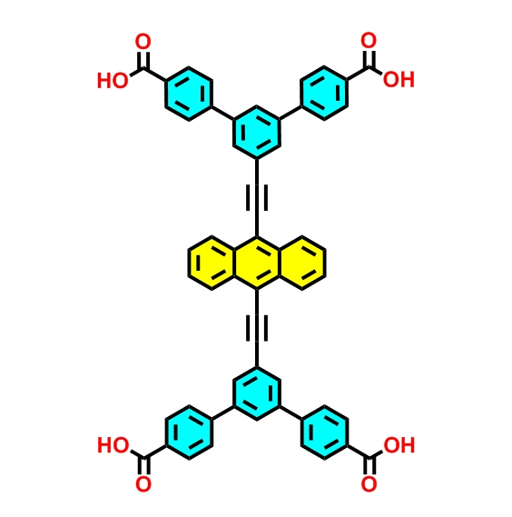 5',5''''-(蒽-9,10-二基雙(乙炔-2,1-二基))雙(([1,1':3',1''-三聯(lián)苯]-4,4''-二羧酸),5',5''''-(Anthracene-9,10-diylbis(ethyne-2,1-diyl))bis(([1,1':3',1''-terphenyl]-4,4''-dicarboxylic acid))