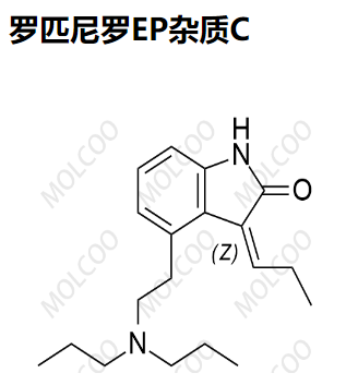 罗匹尼罗EP杂质C,(Z)-4-(2-(dipropylamino)ethyl)-3-propylideneindolin-2-one