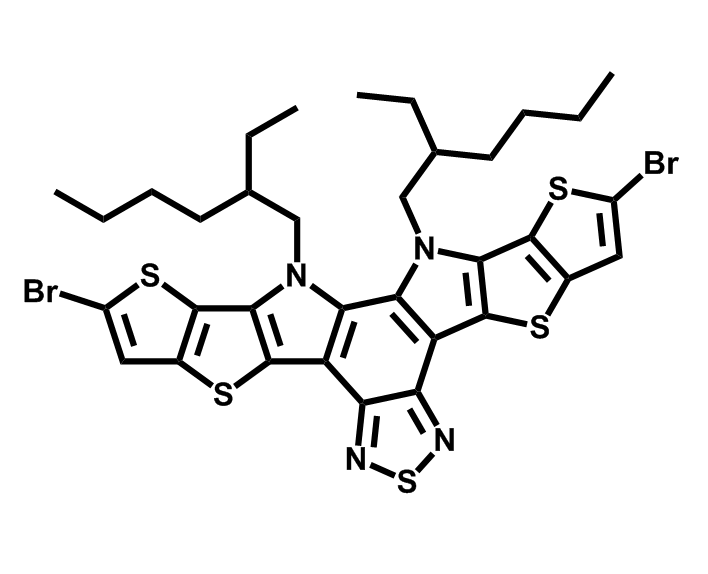 2,10-二溴-12,13-双（2-乙基己基）-12,13-二氢-[1,2,5]噻二唑[3,4-e]噻吩并[2'，3':4'，5']噻吩并[3'，3',4,5]吡咯并[3,2-g]噻吩并[2]，3':4,5]噻吩并3,2-b]吲哚,2,10-dibromo-12,13-bis(2-ethylhexyl)-12,13-dihydro-[1,2,5]thiadiazolo[3,4-e]thieno[2'',3'':4',5']thieno[2',3':4,5]pyrrolo[3,2-g]thieno[2',3':4,5]thieno[3,2-b]indole