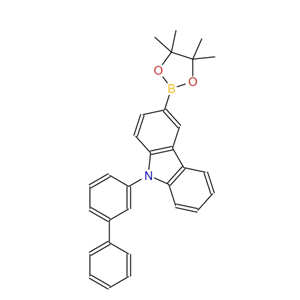 9-(3-联苯咔唑）-3-硼酸频哪醇酯,9-(Biphenyl-3-yl)-3-(4,4,5,5-tetraMethyl-1,3,2-dioxaborolan-2-yl)-9H-carbazole