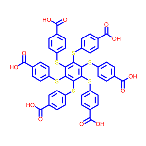 Benzoic acid, 4,4',4'',4''',4'''',4'''''-[1,2,3,4,5,6-benzenehexaylhexakis(thio)]hexakis-
