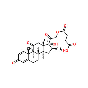 甲基泼尼松半琥珀酸酯,4-[2-[(8S,9S,10R,13S,14S,16S,17R)-17-hydroxy-10,13,16-trimethyl-3,11-dioxo-6,7,8,9,12,14,15,16-octahydrocyclopenta[a]phenanthren-17-yl]-2-oxoethoxy]-4-oxobutanoic acid