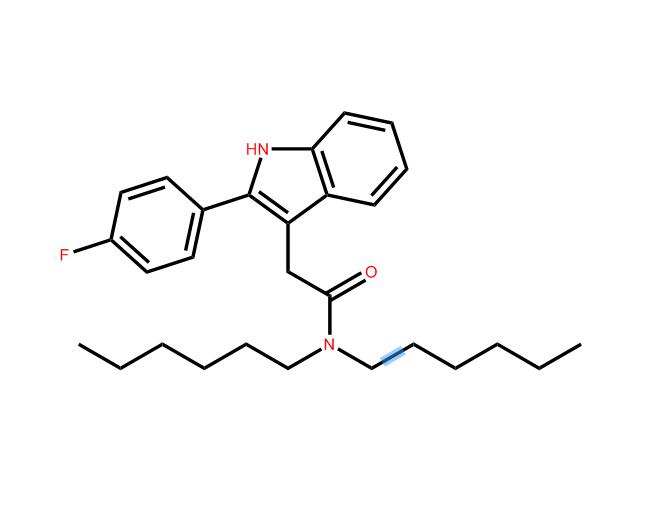 N,N-二己基-2-(4-氟苯)吲哚-3-乙酰胺,N,N-Dihexyl-2-(4-fluorophenyl)indole-3-acetamide