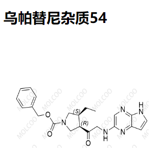 乌帕替尼杂质54,(3R,4S)-benzyl 3-(2-((5H-pyrrolo[2,3-b]pyrazin-2-yl)amino)acetyl)-4-ethylpyrrolidine-1-carboxylate e