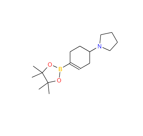 1-(4-(4,4,5,5-四甲基-1,3,2-二氧杂硼杂环戊烷-2-基)环己-3-烯-1-基)吡咯烷,1-(4-(4,4,5,5-tetraMethyl-1,3,2-dioxaborolan-2-yl)cyclohex-3-en-1-yl)pyrrolidine