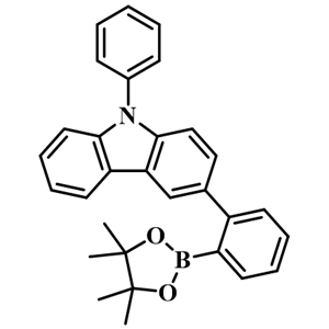 9-苯基-3-[2-硼酸频哪醇酯苯基]-9H-咔唑,9-Phenyl-3-[2-(4,4,5,5-tetramethyl-1,3,2-dioxaborolan-2-yl)phenyl]-9H-carbazole