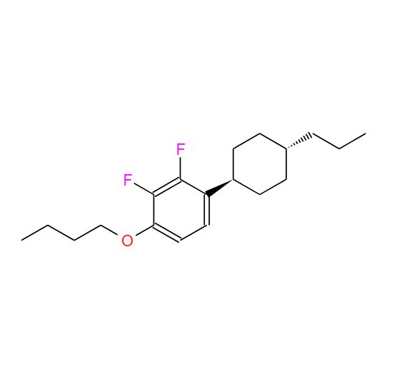 2,3-二氟-4-(反式-4-丙基环己基)丁氧基苯,trans-2,3-difluror-4-(4-propylcyclohexyl)butoxybenzene