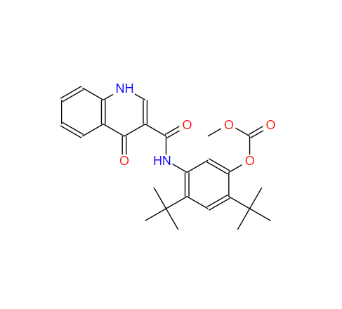 5-[[(1,4-二氢-4-氧代-3-喹啉基)羰基]氨基]-2,4-双(叔丁基)苯甲酯碳酸,2,4-di-tert-butyl-5-(4-oxo-1,4-dihydroquinoline-3-carboxamido)phenyl methyl carbonate