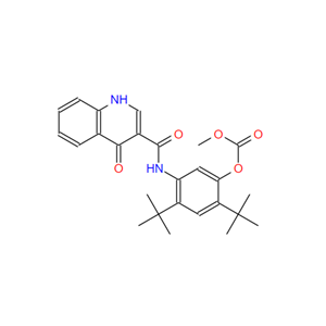 5-[[(1,4-二氢-4-氧代-3-喹啉基)羰基]氨基]-2,4-双(叔丁基)苯甲酯碳酸,2,4-di-tert-butyl-5-(4-oxo-1,4-dihydroquinoline-3-carboxamido)phenyl methyl carbonate