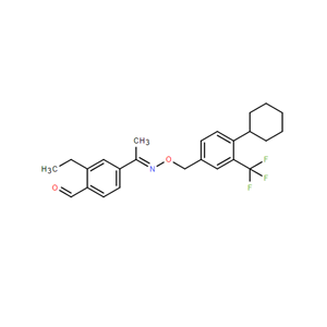 辛波莫得中间体,Benzaldehyde, 4-[(1E)-1-[[[4-cyclohexyl-3-(trifluoromethyl)phenyl]methoxy]imino]ethyl]-2-ethyl-