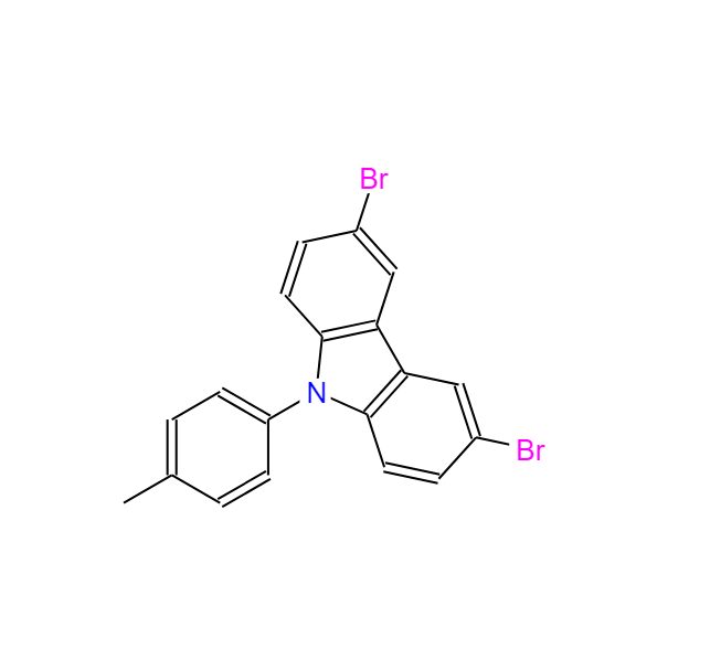 3,6-二溴-9-(4-甲基苯基)-9H-咔唑,3,6-Dibromo-9-(4-methylphenyl)-9H-carbazole