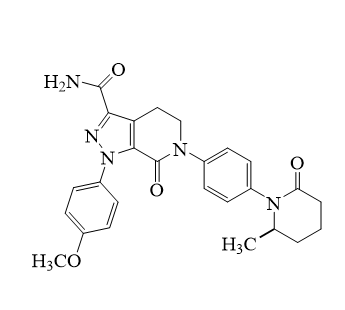 阿哌沙班杂质G,1-(4-methoxyphenyl)-6-(4-(2-methyl-6-oxopiperidin-1-yl)phenyl)-7-oxo-4,5,6,7-tetrahydro-1H-pyrazolo[3,4-c]pyridine-3-carboxamide