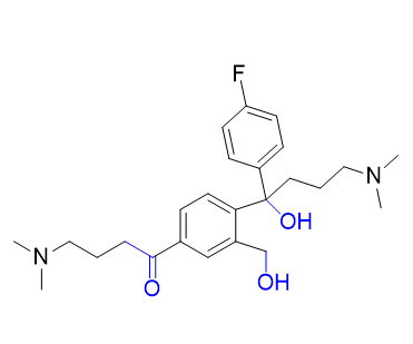 艾司西酞普兰杂质20,4-(dimethylamino)-1-(4-(4-(dimethylamino)-1-(4-fluorophenyl)-1-hydroxybutyl)-3-(hydroxymethyl)phenyl)butan-1-one