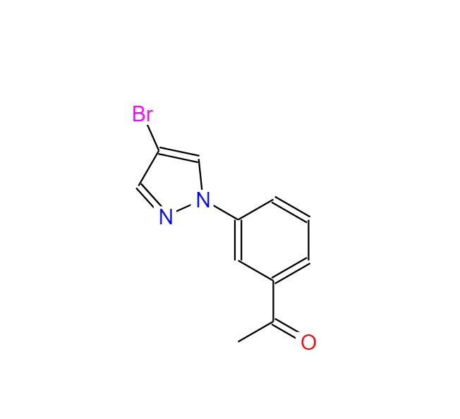 1-(3-(4-溴-1H-吡唑-1-基)苯基)乙酮,Ethanone, 1-[3-(4-bromo-1H-pyrazol-1-yl)phenyl]-