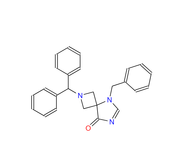 2-二苯甲基-5-苄基-2,5,7-三氮杂螺[3.4]辛-6-烯-8-酮,2-benzhydryl-5-benzyl-2,5,7-triazaspiro[3.4]oct-6-en-8-one