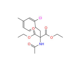 2-乙酰氨基-2-(2-氯-4-甲基苄基)丙二酸二乙酯,Propanedioic acid, 2-(acetylamino)-2-[(2-chloro-4-methylphenyl)methyl]-, 1,3-diethyl ester