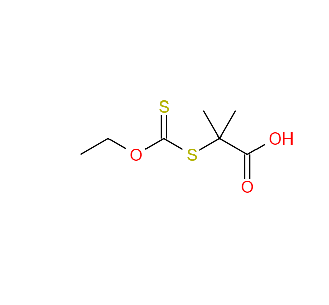 2-乙黄原酸基异丁酸,2-((Ethoxythioxo methyl)thio)-2-methylpropanoic acid