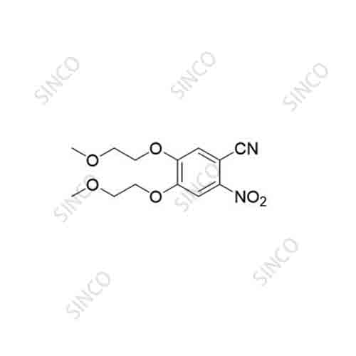 厄洛替尼雜質Q,4,5-bis(2-methoxyethoxy)-2-nitrobenzonitrile