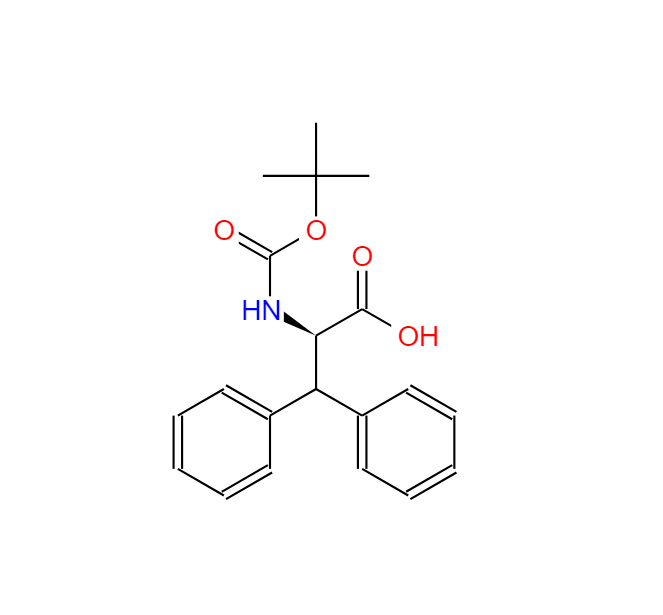 Boc-D-3,3-二苯基丙氨酸,(R)-N-Boc-2-amino-3,3-diphenylpropionic acid