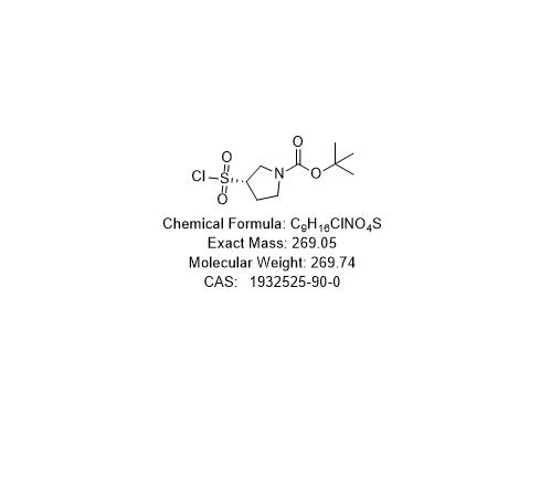 (S)-TERT-BUTYL 3-(CHLOROSULFONYL)PYRROLIDINE-1-CARBOXYLATE,(S)-TERT-BUTYL 3-(CHLOROSULFONYL)PYRROLIDINE-1-CARBOXYLATE