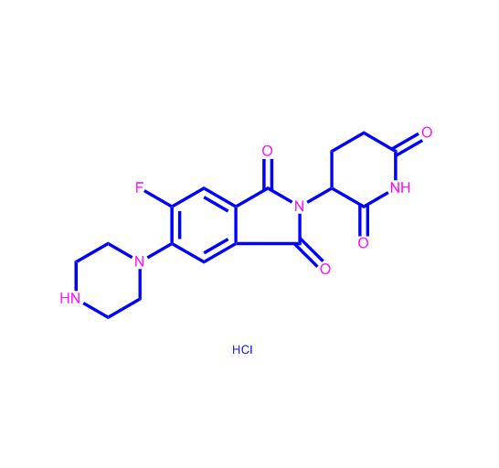 2-(2,6-二氧代哌啶-3-基)-5-氟-6-(哌嗪-1-基)异吲哚啉-1,3-二酮盐酸盐,2-(2,6-Dioxopiperidin-3-yl)-5-fluoro-6-(piperazin-1-yl)isoindoline-1,3-dionehydrochloride