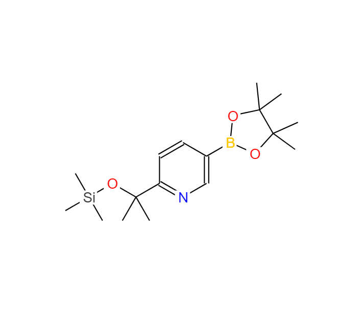 (6-(2-((三甲基甲硅烷基)氧基)丙-2-基)吡啶-3-基)硼酸频那醇酯,5-(4,4,5,5-tetramethyl-1,3,2-dioxaborolan-2-yl)-2-(2-(trimethylsilyloxy)propan-2-yl)pyridine