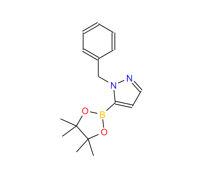 1-苄基-1H-吡唑-5-硼酸频哪醇酯,1H-Pyrazole, 1-(phenylMethyl)-5-(4,4,5,5-tetraMethyl-1,3,2-dioxaborolan-2-yl)-