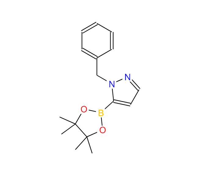 1-芐基-1H-吡唑-5-硼酸頻哪醇酯,1H-Pyrazole, 1-(phenylMethyl)-5-(4,4,5,5-tetraMethyl-1,3,2-dioxaborolan-2-yl)-