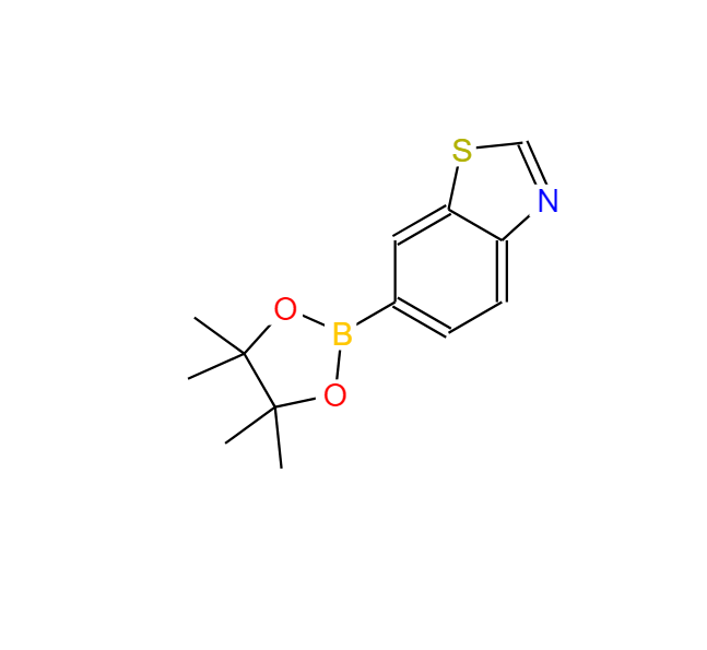 6-苯并噻唑频哪醇硼酸酯,6-(4,4,5,5-tetramethyl-1,3,2-dioxaborolan-2-yl)benzo[d]thiazole