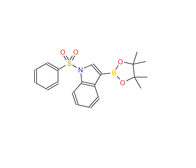 1-苯磺酰基吲哚-3-硼酸频哪醇酯,1-(Phenylsulfonyl)indole-3-boronic acid pinacol ester, 97%