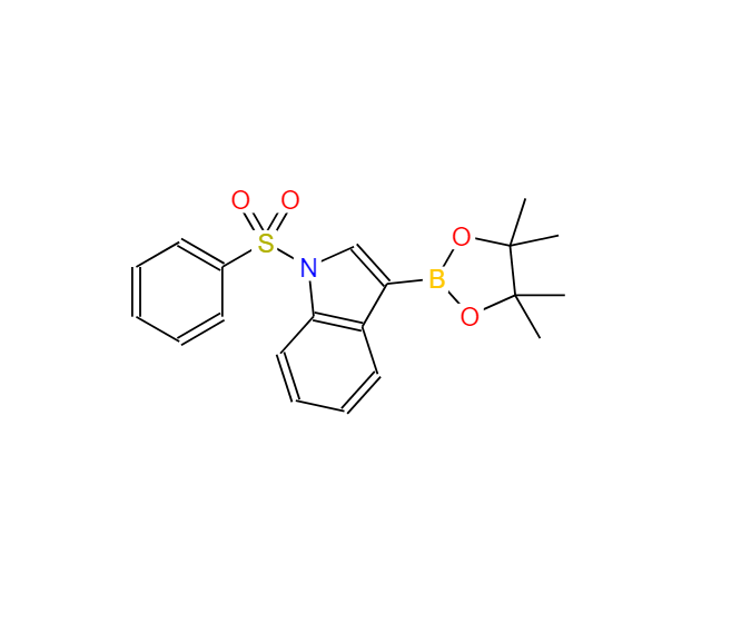 1-苯磺?；胚?3-硼酸頻哪醇酯,1-(Phenylsulfonyl)indole-3-boronic acid pinacol ester, 97%