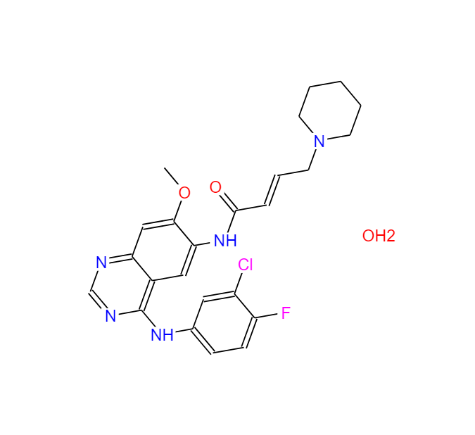 达克替尼一水合物,(E)-N-(4-((3-Chloro-4-fluorophenyl)amino)-7-methoxyquinazolin-6-yl)-4-(piperidin-1-yl)but-2-enamide hydrate