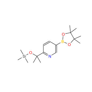 (6-(2-((三甲基甲硅烷基)氧基)丙-2-基)吡啶-3-基)硼酸频那醇酯