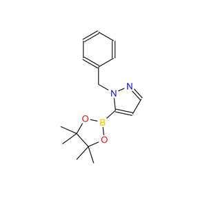 1-苄基-1H-吡唑-5-硼酸频哪醇酯,1H-Pyrazole, 1-(phenylMethyl)-5-(4,4,5,5-tetraMethyl-1,3,2-dioxaborolan-2-yl)-