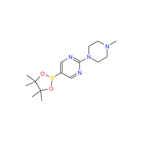 2-(4-甲基哌嗪)吡啶-5-硼酸四甲基丙醇酯,2-(4-METHYLPIPERAZIN-1-YL)PYRIMIDINE-5-BORONIC ACID PINACOL ESTER