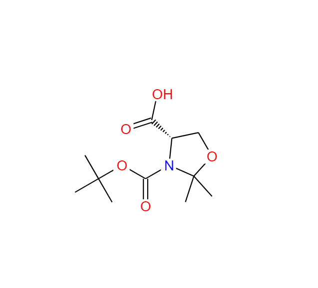 (S)-N-BOC-2,2-二甲基噁唑烷-4-甲酸,(S)-3-(TERT-BUTOXYCARBONYL)-2,2-DIMETHYLOXAZOLIDINE-4-CARBOXYLIC ACID