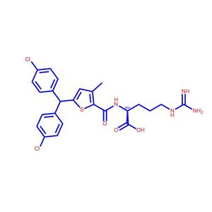 (S)-2-(5-(双(4-氯苯基)甲基)-3-甲基噻吩-2-甲酰胺基)-5-胍基戊酸,(S)-2-(5-(Bis(4-chlorophenyl)methyl)-3-methylthiophene-2-carboxamido)-5-guanidinopentanoicacid